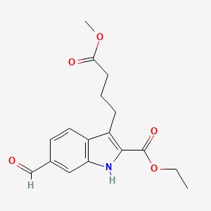 Ethyl 6-formyl-3-(4-methoxy-4-oxobutyl)-1H-indole-2-carboxylate