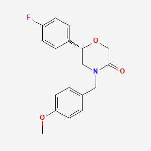 (6S)-6-(4-fluorophenyl)-4-[(4-methoxyphenyl)methyl]morpholin-3-one