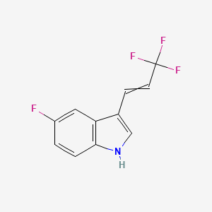 5-Fluoro-3-(3,3,3-trifluoroprop-1-en-1-yl)-1H-indole