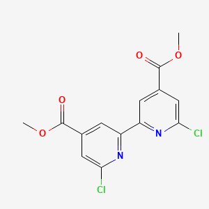 molecular formula C14H10Cl2N2O4 B15403922 Dimethyl 6,6'-dichloro-2,2'-bipyridine-4,4'-dicarboxylate CAS No. 894769-24-5