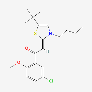 Ethanone,2-[3-butyl-5-(1,1-dimethylethyl)-2(3H)-thiazolylidene]-1-(5-chloro-2-methoxyphenyl)-,(2Z)-