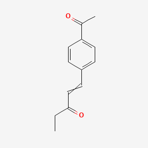 molecular formula C13H14O2 B15403962 1-(4-Acetylphenyl)pent-1-en-3-one CAS No. 921206-11-3