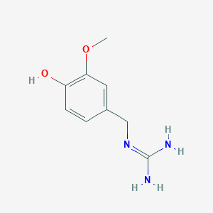 molecular formula C9H13N3O2 B15403982 N''-[(4-Hydroxy-3-methoxyphenyl)methyl]guanidine CAS No. 921766-19-0