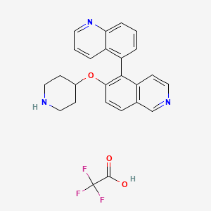 6-Piperidin-4-yloxy-5-quinolin-5-ylisoquinoline;2,2,2-trifluoroacetic acid