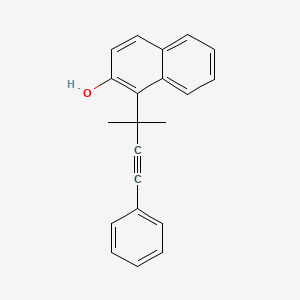 molecular formula C21H18O B15404040 1-(2-Methyl-4-phenylbut-3-yn-2-yl)naphthalen-2-ol CAS No. 919283-72-0