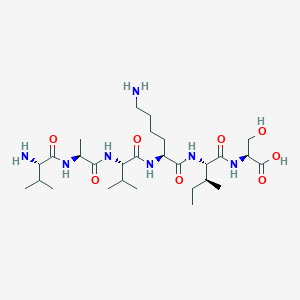 molecular formula C28H53N7O8 B15404051 L-Valyl-L-alanyl-L-valyl-L-lysyl-L-isoleucyl-L-serine CAS No. 850544-79-5