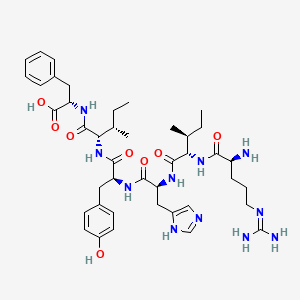 molecular formula C42H61N11O8 B15404088 N~5~-(Diaminomethylidene)-L-ornithyl-L-isoleucyl-L-histidyl-L-tyrosyl-L-isoleucyl-L-phenylalanine CAS No. 845527-11-9