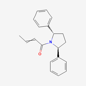 molecular formula C20H21NO B15404116 1-[(2S,5S)-2,5-Diphenylpyrrolidin-1-yl]but-2-en-1-one CAS No. 919087-15-3