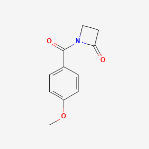 molecular formula C11H11NO3 B15404123 1-(4-Methoxybenzoyl)azetidin-2-one CAS No. 873073-29-1