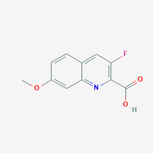 2-Quinolinecarboxylic acid, 3-fluoro-7-methoxy-