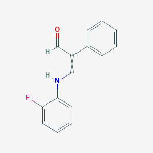 3-(2-Fluoroanilino)-2-phenylprop-2-enal