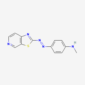 molecular formula C13H11N5S B15404227 N-Methyl-4-[(E)-([1,3]thiazolo[5,4-c]pyridin-2-yl)diazenyl]aniline CAS No. 899820-70-3