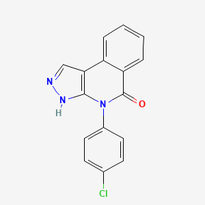 4-(4-Chlorophenyl)-3,4-dihydro-5H-pyrazolo[3,4-c]isoquinolin-5-one