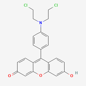 9-{4-[Bis(2-chloroethyl)amino]phenyl}-6-hydroxy-3H-xanthen-3-one