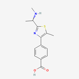 4-{5-Methyl-2-[(1S)-1-(methylamino)ethyl]-1,3-thiazol-4-yl}benzoic acid