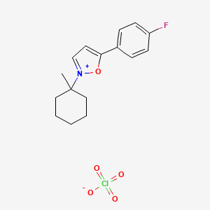 5-(4-Fluorophenyl)-2-(1-methylcyclohexyl)-1,2-oxazol-2-ium perchlorate