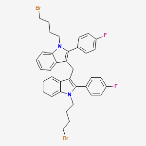 3,3'-Methylenebis[1-(4-bromobutyl)-2-(4-fluorophenyl)-1H-indole]