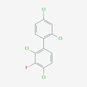 molecular formula C12H5Cl4F B15404816 2,2',4,4'-Tetrachloro-3-fluoro-1,1'-biphenyl CAS No. 876009-94-8