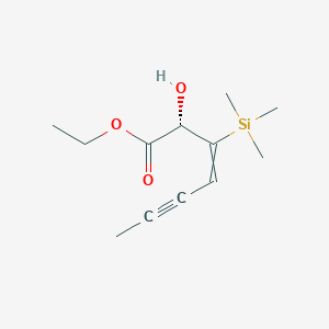 molecular formula C12H20O3Si B15404826 Ethyl (2S)-2-hydroxy-3-(trimethylsilyl)hept-3-en-5-ynoate CAS No. 909716-32-1