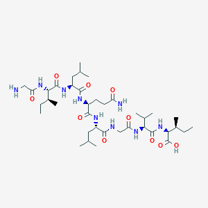 molecular formula C38H69N9O10 B15404900 Glycyl-L-isoleucyl-L-leucyl-L-glutaminyl-L-leucylglycyl-L-valyl-L-isoleucine CAS No. 833474-38-7