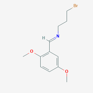 molecular formula C12H16BrNO2 B15404931 (E)-N-(3-Bromopropyl)-1-(2,5-dimethoxyphenyl)methanimine CAS No. 918335-89-4