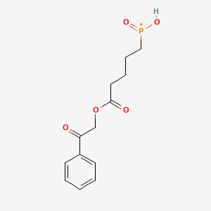 Hydroxy(oxo)[5-oxo-5-(2-oxo-2-phenylethoxy)pentyl]phosphanium