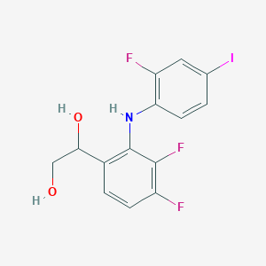 1-[3,4-Difluoro-2-(2-fluoro-4-iodoanilino)phenyl]ethane-1,2-diol