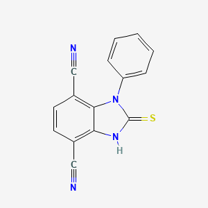 1-Phenyl-2-sulfanylidene-2,3-dihydro-1H-benzimidazole-4,7-dicarbonitrile