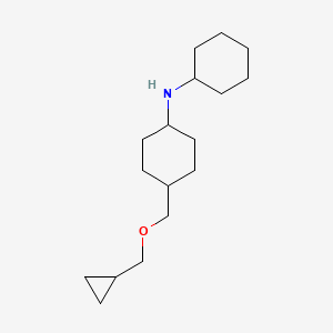 N-Cyclohexyl-4-[(cyclopropylmethoxy)methyl]cyclohexan-1-amine