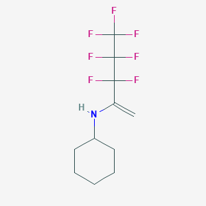 N-(3,3,4,4,5,5,5-Heptafluoropent-1-en-2-yl)cyclohexanamine