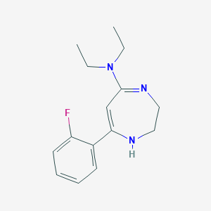 molecular formula C15H20FN3 B15405090 N,N-diethyl-7-(2-fluorophenyl)-2,3-dihydro-1H-1,4-diazepin-5-amine CAS No. 918884-64-7