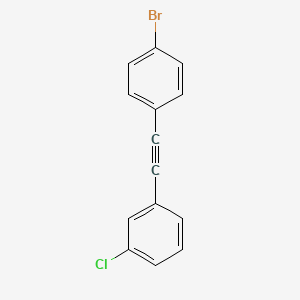 molecular formula C14H8BrCl B15405128 1-[(4-Bromophenyl)ethynyl]-3-chlorobenzene CAS No. 832744-27-1