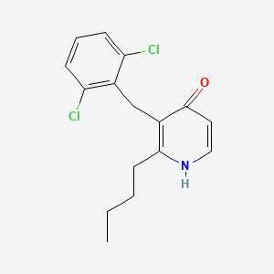 2-Butyl-3-[(2,6-dichlorophenyl)methyl]pyridin-4(1H)-one