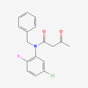 N-Benzyl-N-(5-chloro-2-iodophenyl)-3-oxobutanamide