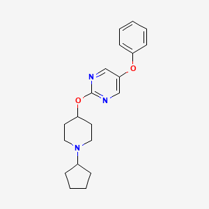 molecular formula C20H25N3O2 B15405297 2-[(1-Cyclopentylpiperidin-4-yl)oxy]-5-phenoxypyrimidine CAS No. 832734-74-4