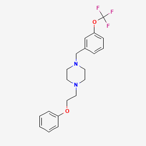 molecular formula C20H23F3N2O2 B15405308 1-(2-Phenoxyethyl)-4-{[3-(trifluoromethoxy)phenyl]methyl}piperazine CAS No. 918482-09-4