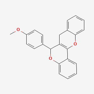 6H,7H-[1]Benzopyrano[4,3-b][1]benzopyran, 6-(4-methoxyphenyl)-