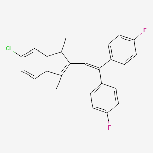 2-[2,2-Bis(4-fluorophenyl)ethenyl]-6-chloro-1,3-dimethyl-1H-indene