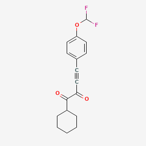 molecular formula C17H16F2O3 B15405912 1-Cyclohexyl-4-[4-(difluoromethoxy)phenyl]but-3-yne-1,2-dione CAS No. 922497-24-3