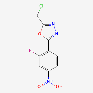 2-(Chloromethyl)-5-(2-fluoro-4-nitrophenyl)-1,3,4-oxadiazole