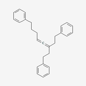 molecular formula C28H30 B15406253 1,1'-[3-(2-Phenylethyl)octa-3,4-diene-1,8-diyl]dibenzene CAS No. 919285-11-3