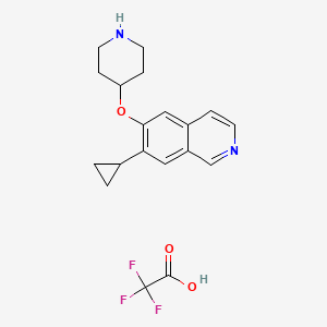 7-Cyclopropyl-6-piperidin-4-yloxyisoquinoline;2,2,2-trifluoroacetic acid