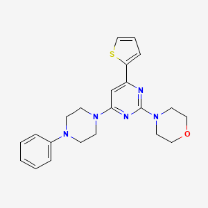 4-[4-(4-Phenylpiperazin-1-yl)-6-(thiophen-2-yl)pyrimidin-2-yl]morpholine