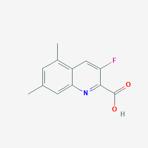 2-Quinolinecarboxylic acid, 3-fluoro-5,7-dimethyl-