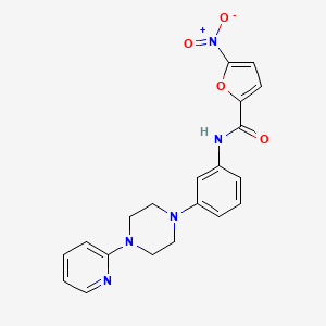 molecular formula C20H19N5O4 B15406449 2-Furancarboxamide, 5-nitro-N-[3-[4-(2-pyridinyl)-1-piperazinyl]phenyl]- CAS No. 831203-67-9