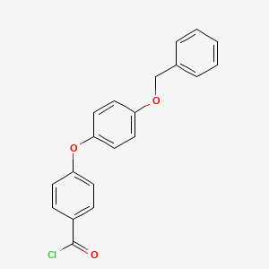 molecular formula C20H15ClO3 B15406467 4-[4-(Benzyloxy)phenoxy]benzoyl chloride CAS No. 916067-74-8