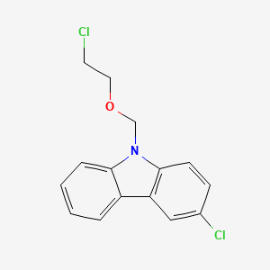 9H-Carbazole, 3-chloro-9-[(2-chloroethoxy)methyl]-