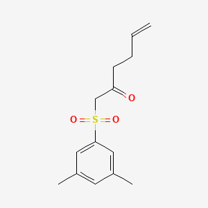 1-(3,5-Dimethylbenzene-1-sulfonyl)hex-5-en-2-one