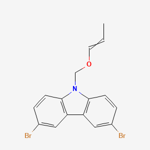 3,6-Dibromo-9-{[(prop-1-en-1-yl)oxy]methyl}-9H-carbazole