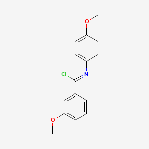 3-Methoxy-N-(4-methoxyphenyl)benzene-1-carboximidoyl chloride